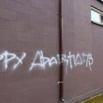 St. Mary Catholic Church Abortion Graffiti 2015 150x150